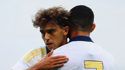 Joao Felix with new Al Nassr teammate Cristiano Ronaldo