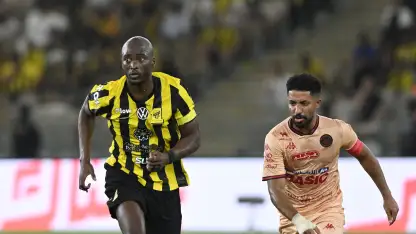 Al Ittihad defender Danilo Pereira in action v Al Kholood