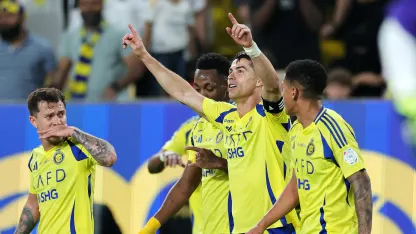Cristiano Ronaldo celebrates incredible winner for Al Nassr v Al Riyadh