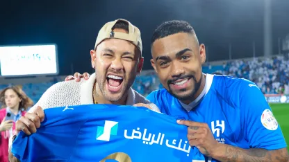 Neymar and Malcom celebrate RSL title win