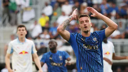 Al Hilal's Sergej Milinkovic-Savic v Red Bull Salzburg at FIFA Club World Cup