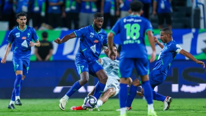 Al Fateh in action v Al Fayha