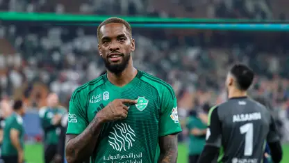 Ivan Toney celebrates Al Ahli's win v Al Nassr