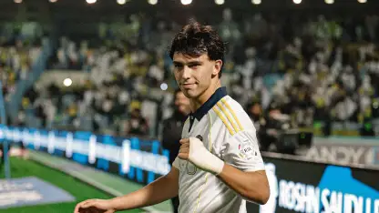 Al Nassr forward Joao Felix celebrates against Al Khaleej