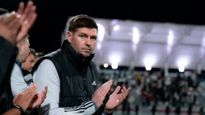 Al Ettifaq manager Steven Gerrard before Al Ahli game