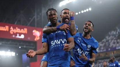 Mohamed Meite opens his Al Hilal account with a sublime solo effort v Al Taawoun
