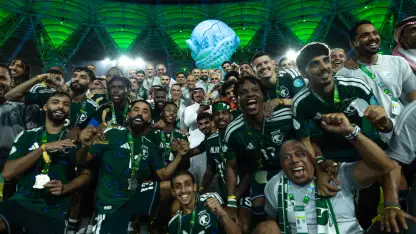 That winning feeling: Saudi Arabia celebrate winning 2026 Arabian Gulf Cup