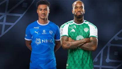Al Hilal forward Ollie Watkins and Al Ahli striker Ivan Toney ahead of the RSL clash