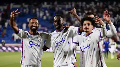 Abha celebrating win against Al Khaleej