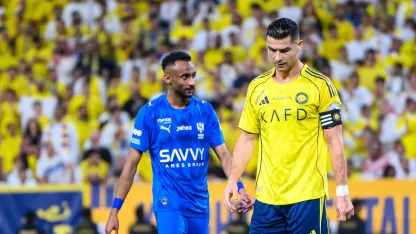 Cristiano Ronaldo during Al Nassr's 1-1 draw with Al Hilal in Capital Derby