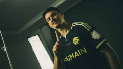 Al Nassr forward Abdullah Al Hamdan during 2026-27 Media Day