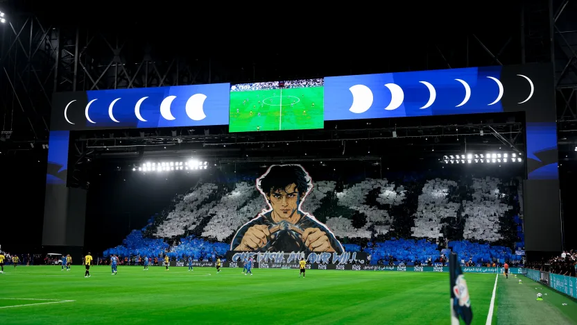 "One Wish All Our Will" - Al Hilal fans' amazing tifo in Saudi Clasico against Al Ittihad