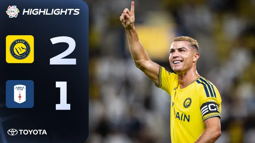 Ronaldo gets 979th goal as Al Nassr beat Abha | Powered by Toyota