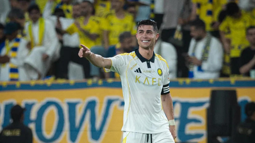 Al Nassr captain Cristiano Ronaldo reduced to tears following his second of the night-1069612