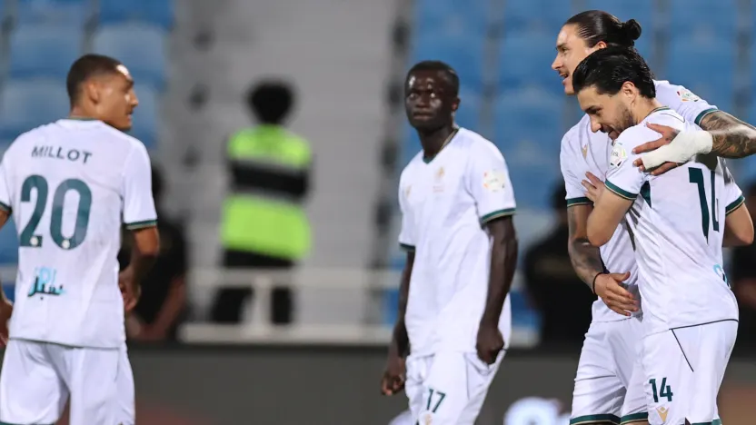 رودريغيز يحتفل بعد طول انتظار في لقاء الرياض