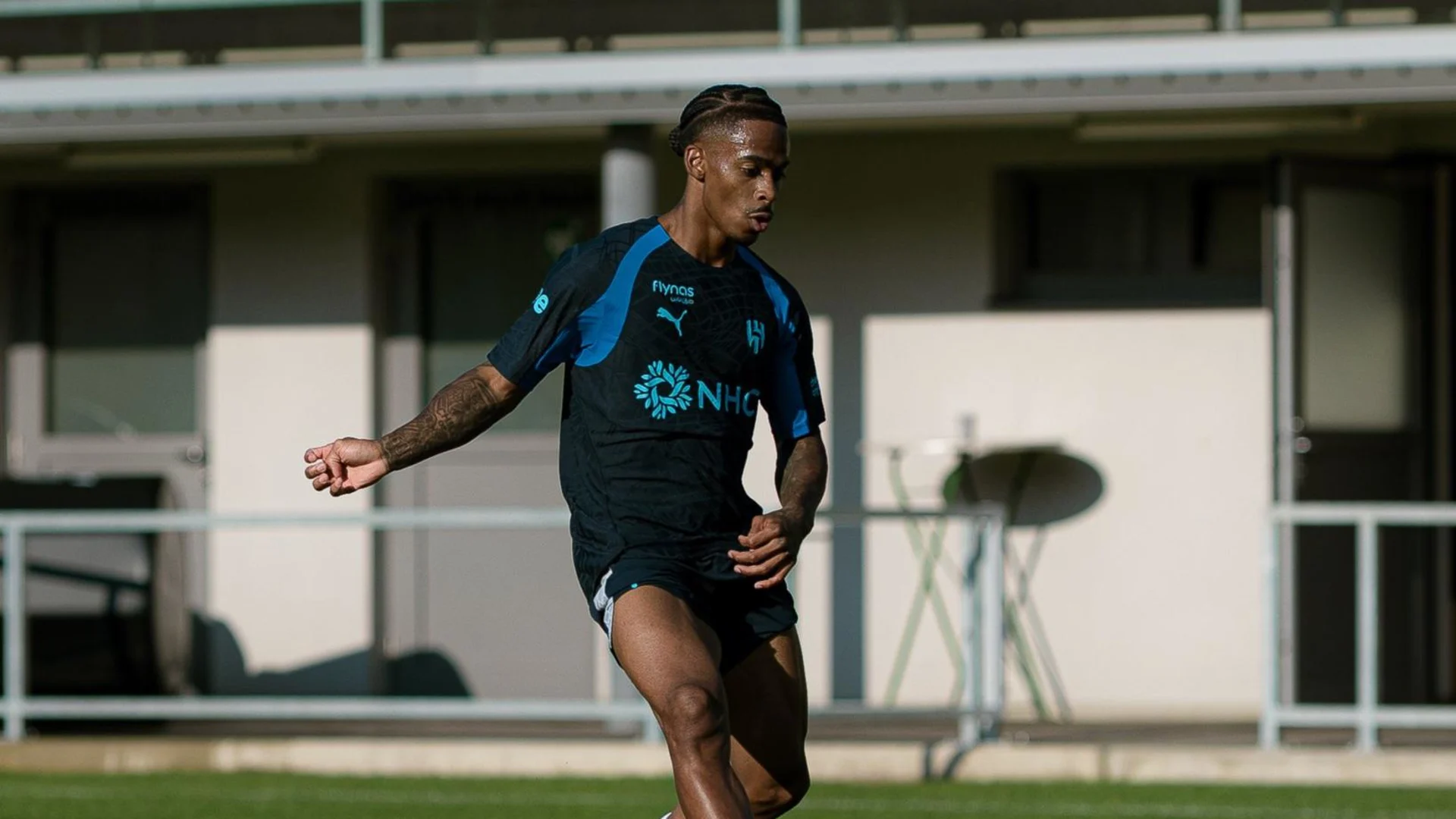 Crysensio Summerville during Al Hilal's training camp in Austria