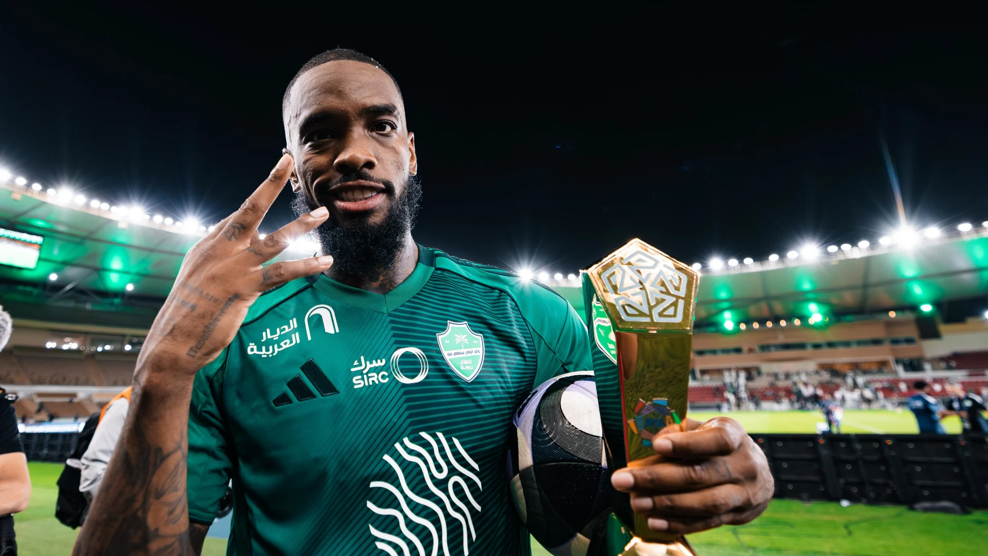 Ivan Toney celebrates hat-trick for Al Ahli v Al Fateh