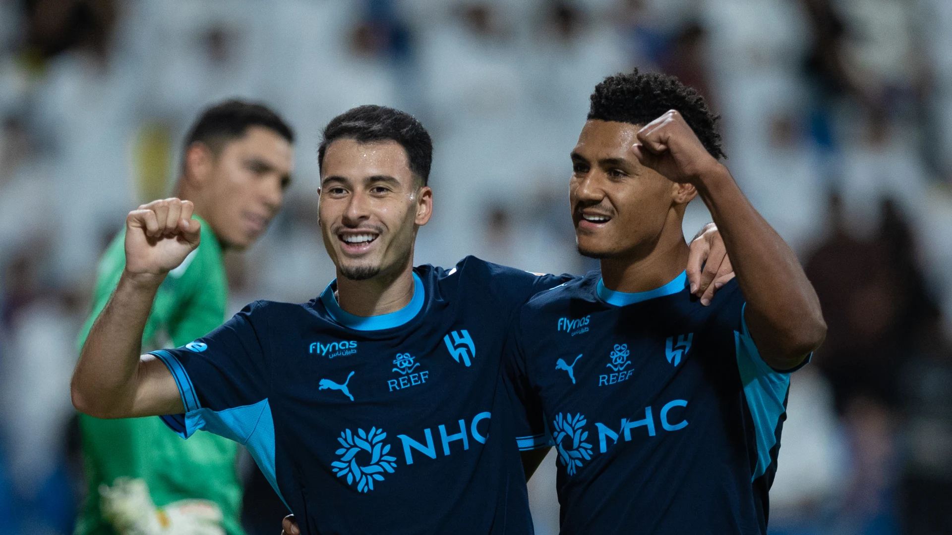 Star signings: Gabriel Martinelli (L) and Ollie Watkins both in the goals for Al Hilal against Al Taawoun