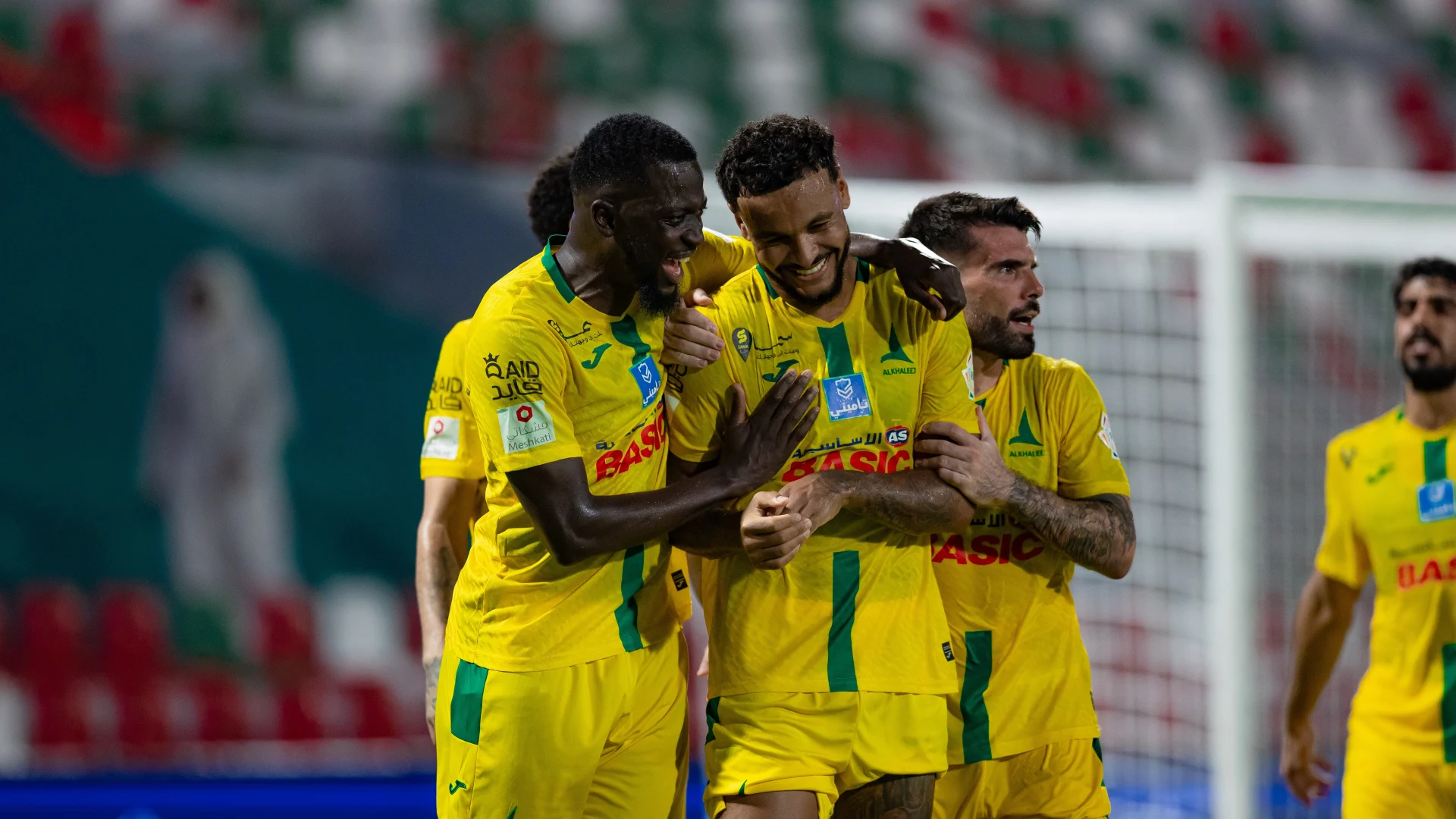 Al Khaleej players will be delighted to have Joshua King back scoring goals