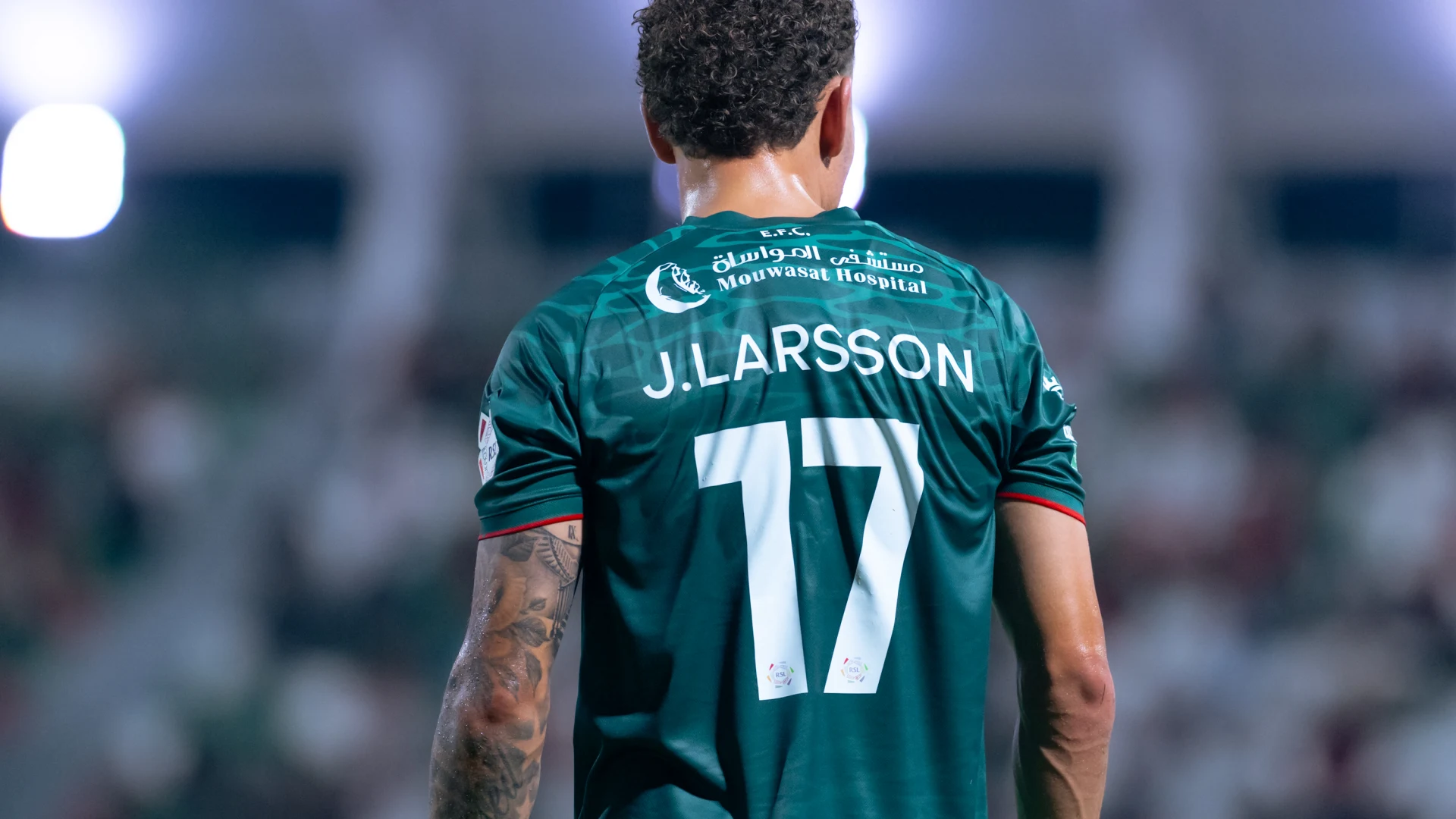 Famous name: the Al Ettifaq forward's father is Sweden and Celtic legend Henrik Larsson