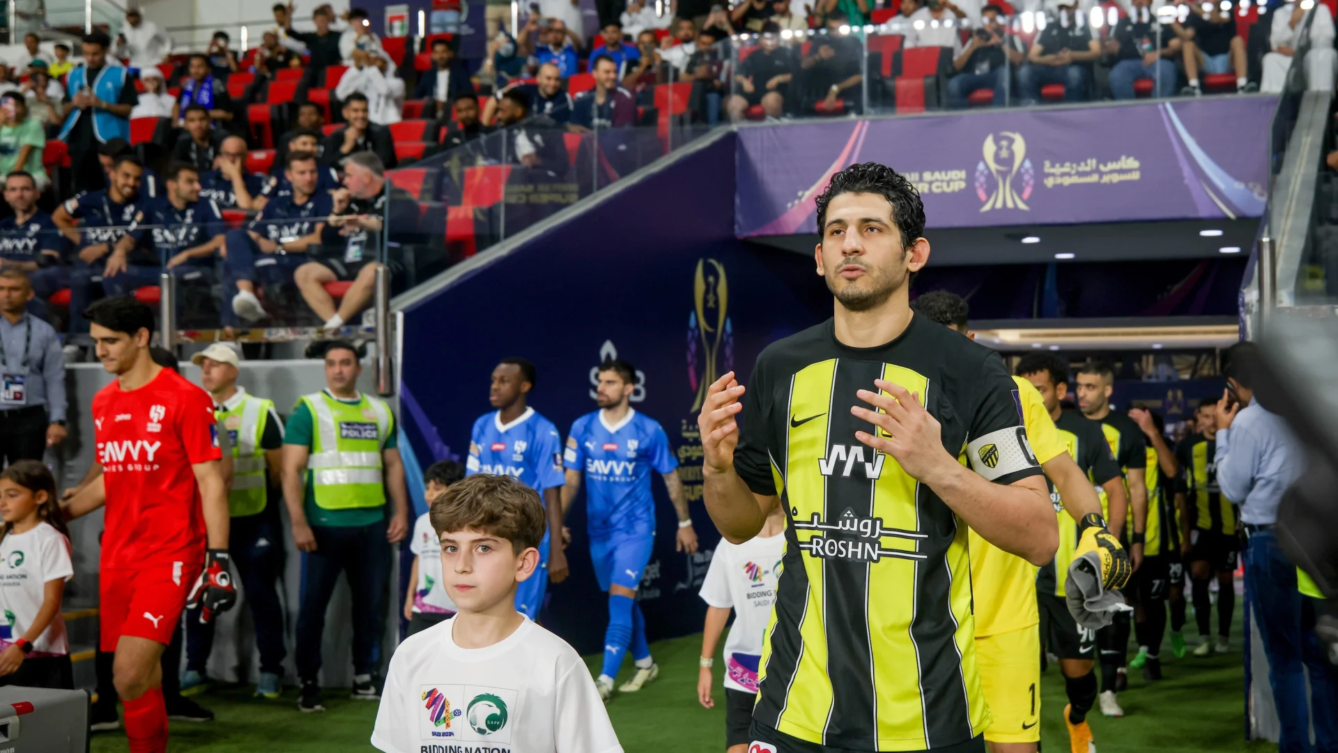 Al Ittihad's Egyptian captain, and RSL winner, Ahmed Hegazi at 2024 Saudi Super Cup