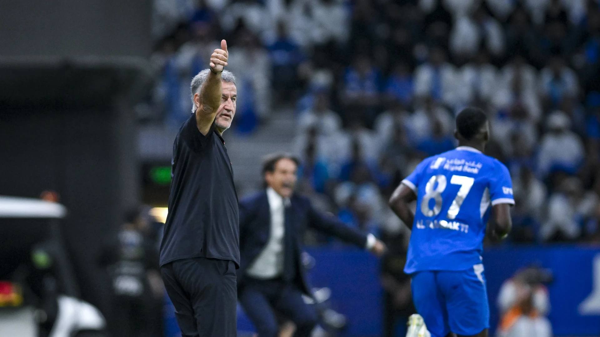 NEOM SC manager Christophe Galtier during team's 2-0 win at Al Hilal