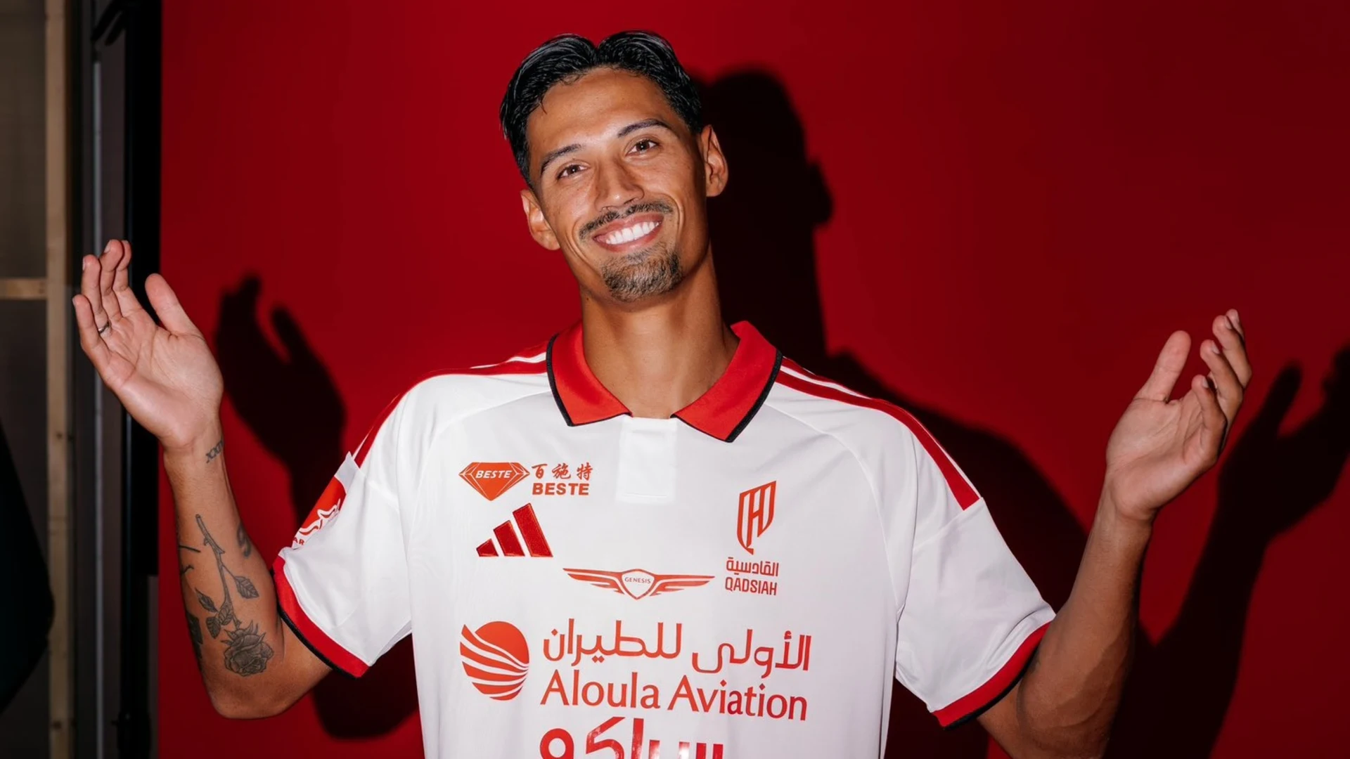 Netherlands international Tijjani Reijnders in his new Al Qadsiah colours