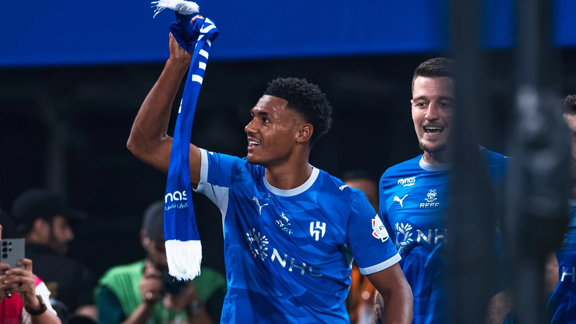 New signing Ollie Watkins celebrates debut goal in front of Al Hilal fans