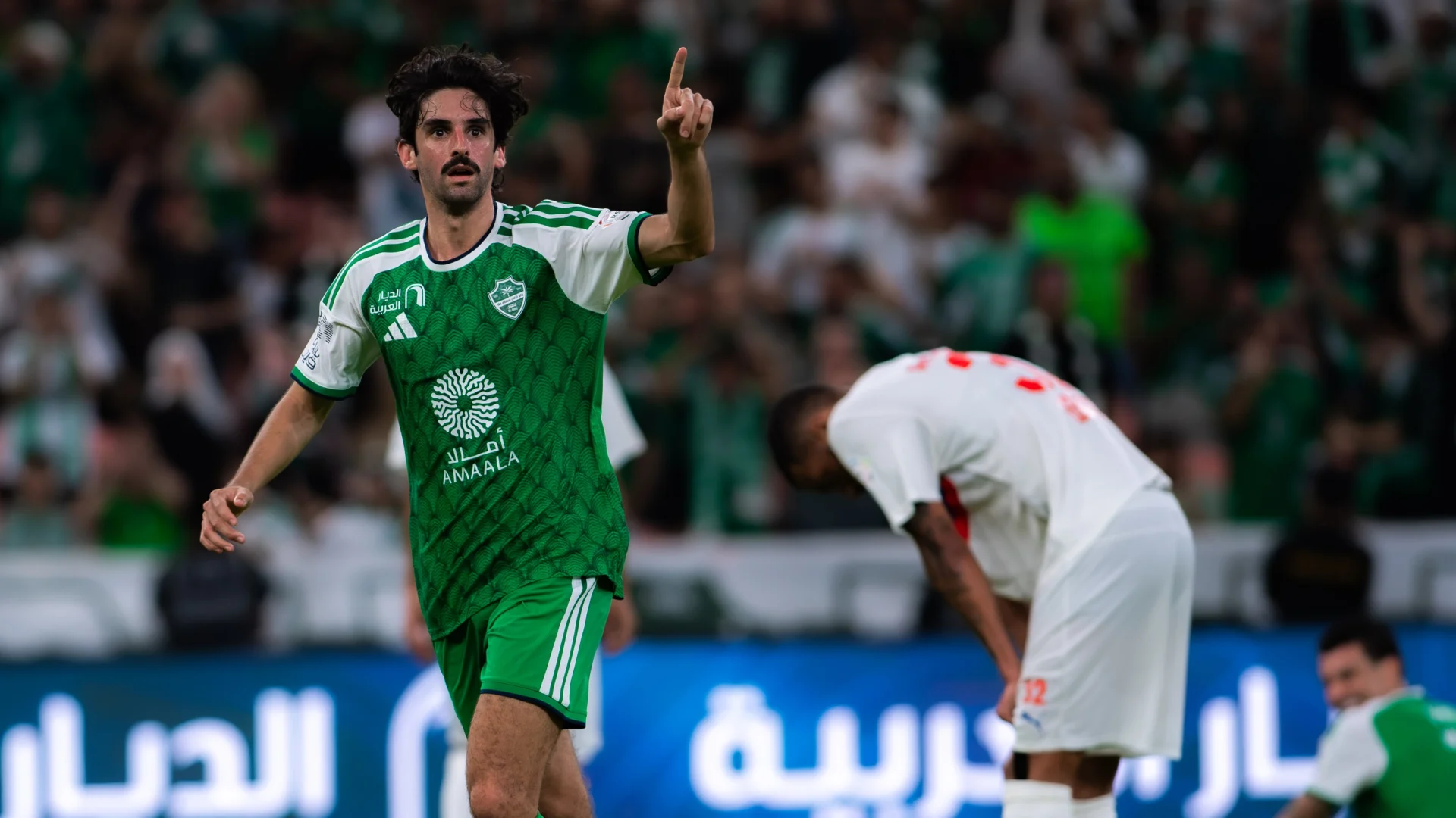 Francisco Trincao scores his first Al Ahli goal - a superb strike against Abha