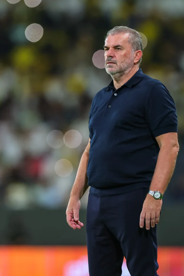 Al Nassr manager Ange Postecoglou during side's home win against Diriyah Club