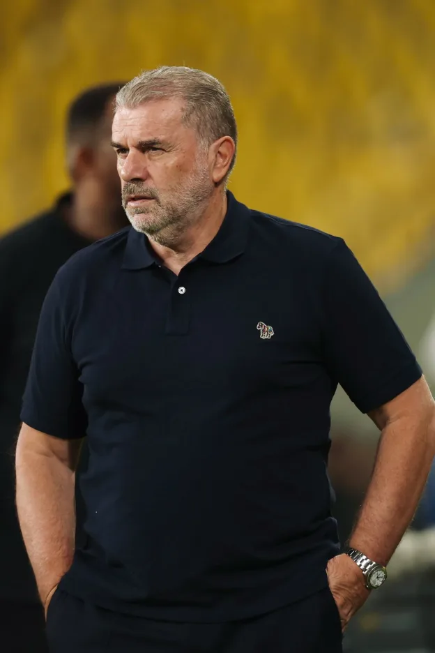 New Al Nassr manager Ange Postecoglou watches on as his side open RSL title defence with win against Al Fateh