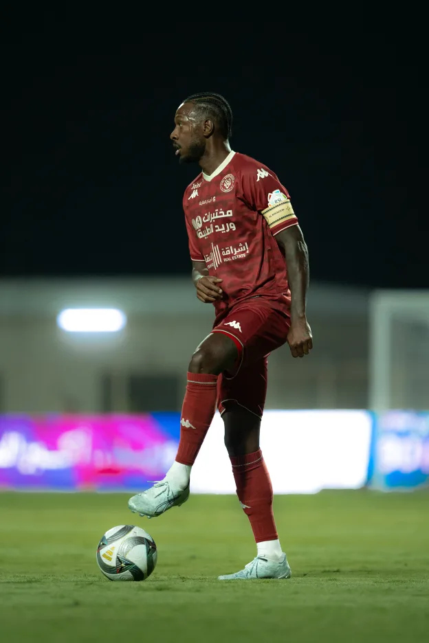 Captain Shaquille Pinas has marshalled the Al Kholood defence brilliantly 
