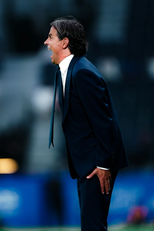 Al Hilal manager Simone Inzaghi is a demanding presence on the touchline